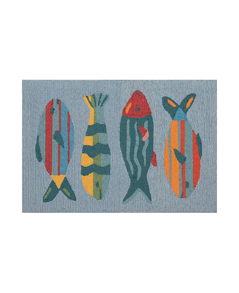 Liora Manne Frontporch Fishes Area Rug, 1'8 X 2'6 In Multi