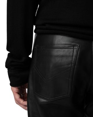 Straight Leg John Leather Pants