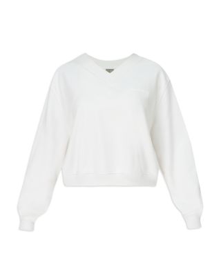 Revive Crop V Neck Sweatshirt