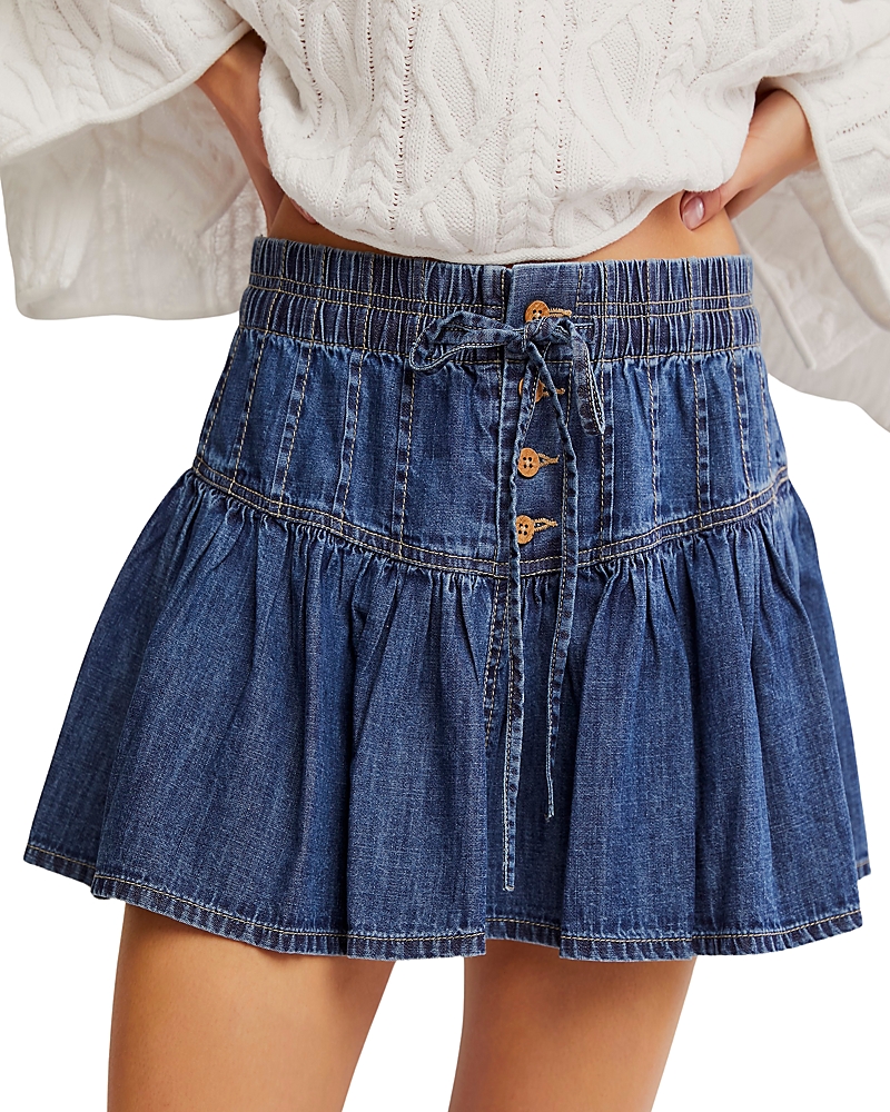Free People Roselle Denim Mini Skirt