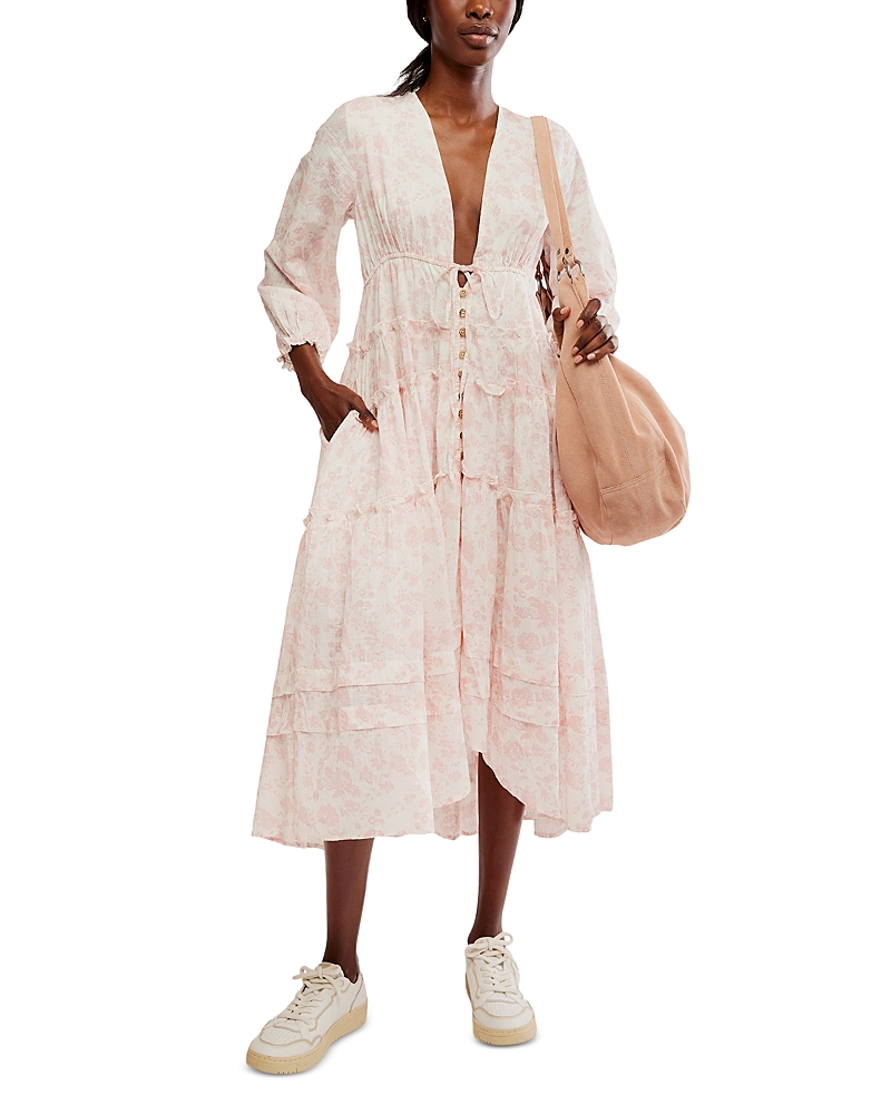Free People Pappiet Midi Dress In Femme Combo