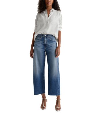 Hattie High Rise Crop Barrel Leg Jeans in Gemini