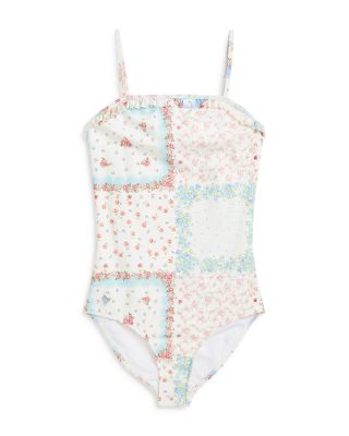 Ralph Lauren - Girls' Floral Ruffled One Piece Swimsuit - Big Kid