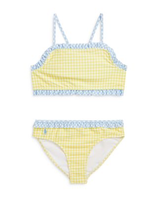 Ralph Lauren - Girls' Gingham Ruffled Two-Piece Swimsuit - Big Kid