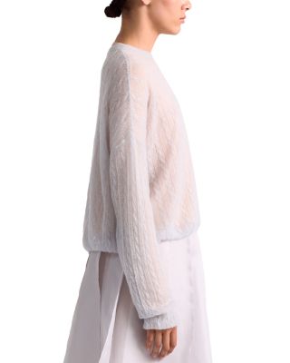 Jet Crewneck Cable Knit Sweater