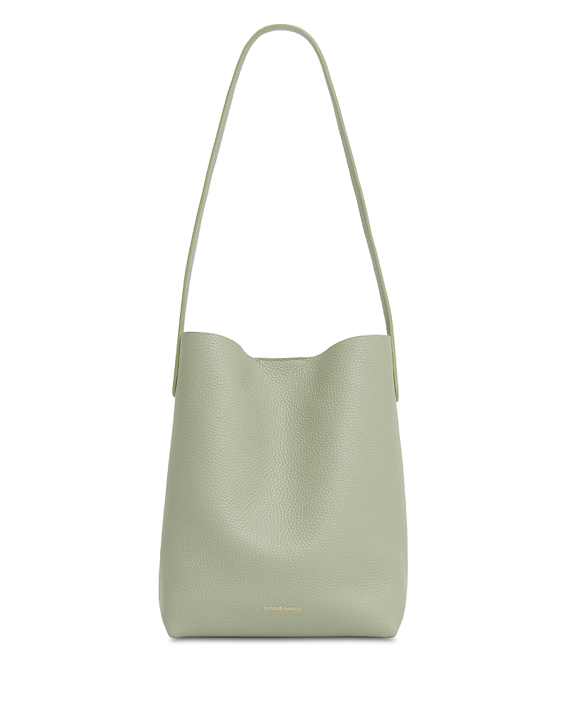 Mansur Gavriel Mini Everyday Cabas Leather Shoulder Bag In Sage