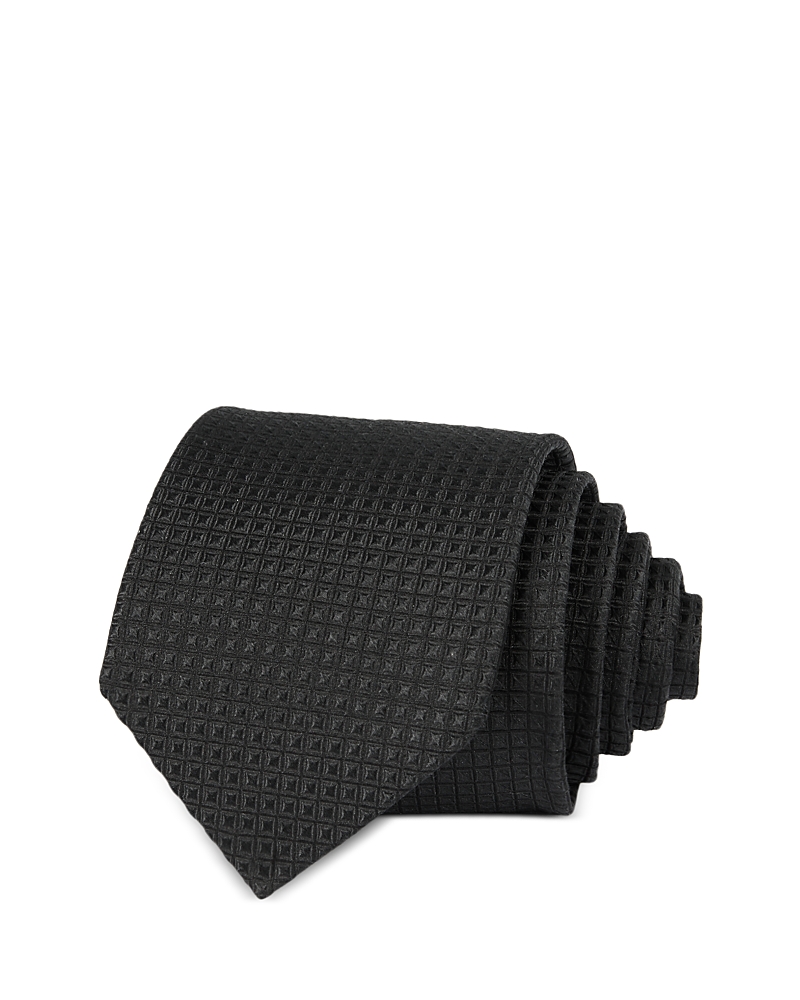 The Men's Store At Bloomingdale's Textured Solid Silk Tie In Black