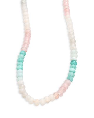 Semi Precious Beaded Necklace, 17"-21"