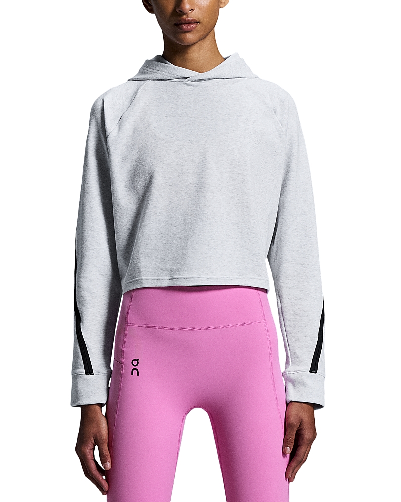 On Studio Hooded Stretch-jersey Sweatshirt In Crater