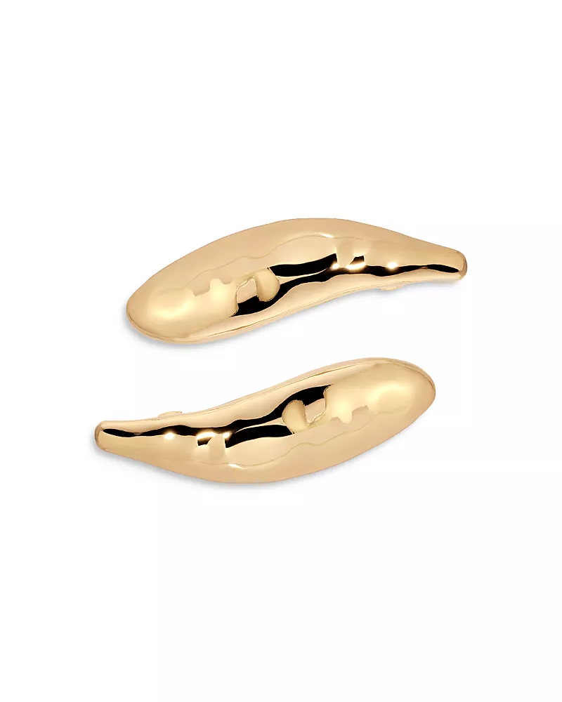 Ettika Liquid Lux Hair Barrettes in Gold Tone, Set of 2