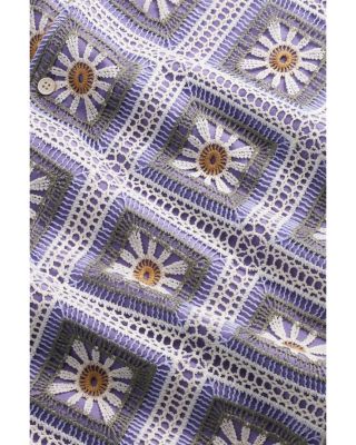 Julio Cotton Floral Crochet Shirt