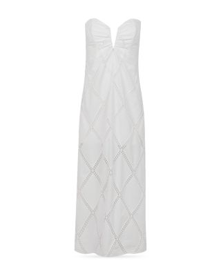 Eyelet Zhen Long Swim Cover-Up Dress