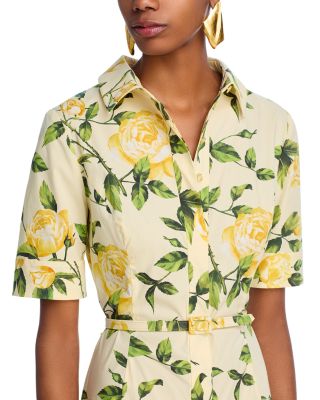 Short Sleeve Button Front English Rose Dress