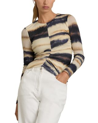 REISS - Gia Printed Jersey Top