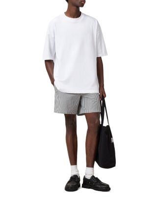 Warden Seersucker Striped Regular Fit Swim Trunks