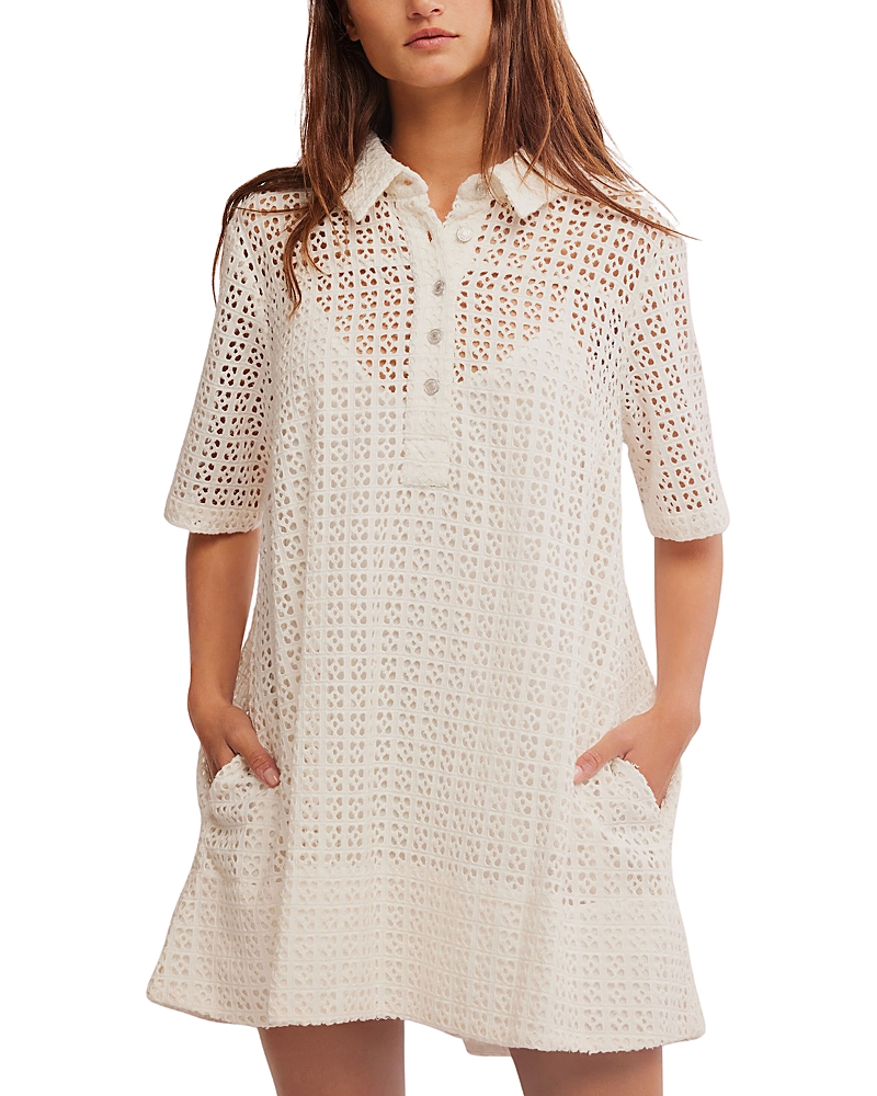 FREE PEOPLE REMINO EYELET MINI DRESS