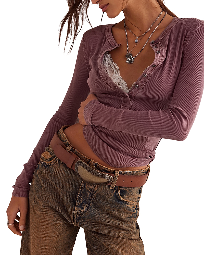 Free People Jamie Henley Top In Red Bark