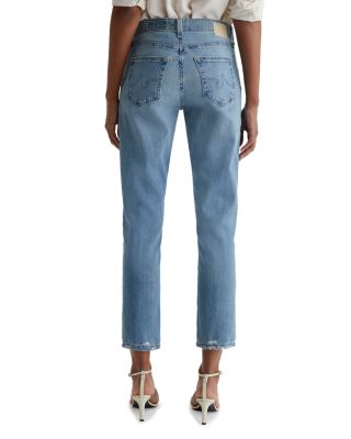Ex Boyfriend Mid Rise Straight Leg Jeans in Aries Destructed