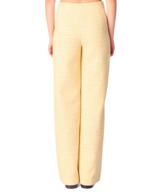 Metallic Tweed Straight Leg Trousers