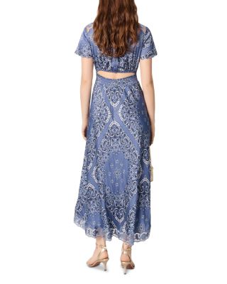 Patterned Flowing Maxi Dress