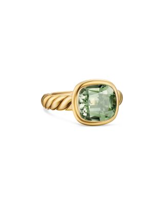 David Yurman - DY Mercer Stone Ring in 18K Yellow Gold with Gemstone, 10mm