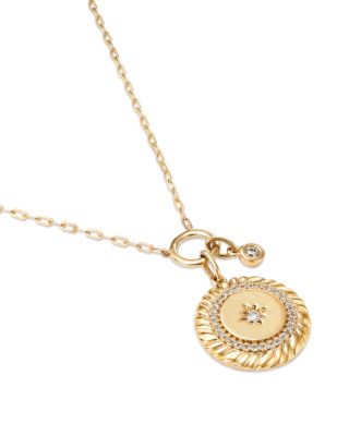Diamond Multi Charm Pendant Necklace in 14K Yellow Gold, 0.25 tcw