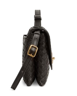 Knot Lock Intrecciato Leather Crossbody Bag