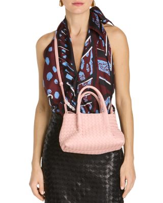 Small Pinacoteca Intrecciato Leather Tote