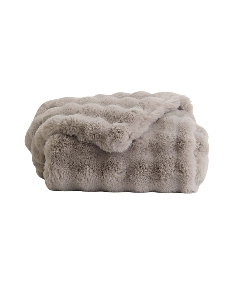 Cozy Earth Bubble Cuddle Throw Blanket In Light Grey
