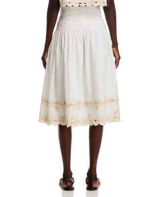Sol Scalloped Midi Skirt