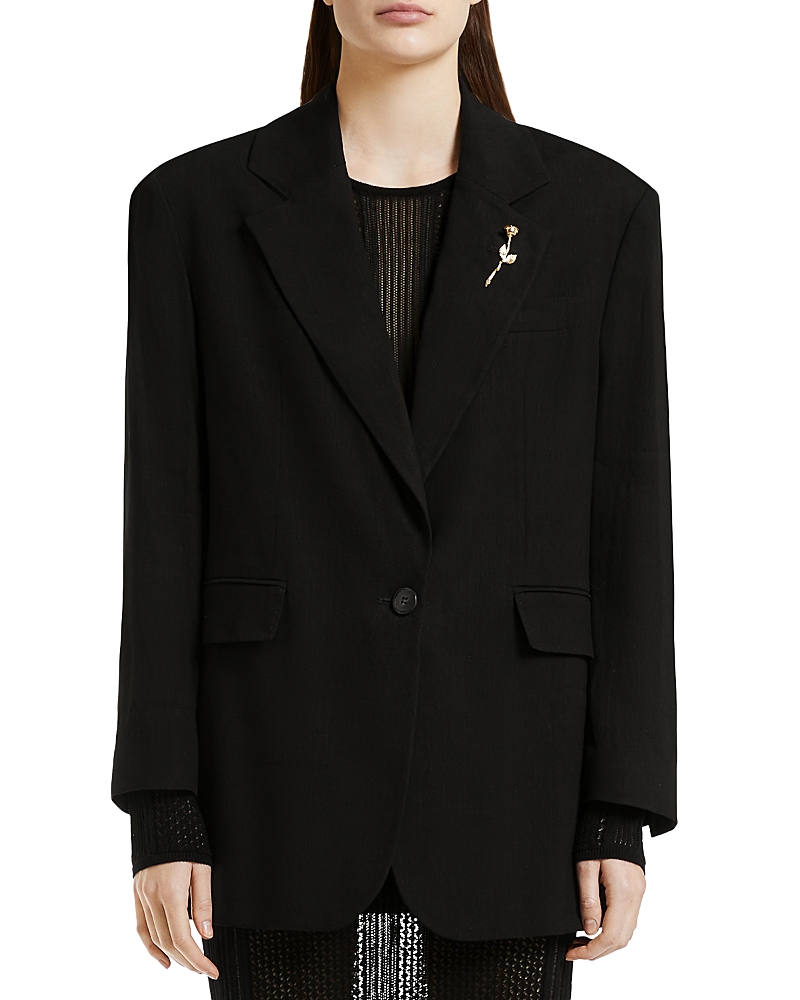 Shop Marella Emily Ratajkowski X Oversized Blazer In Black