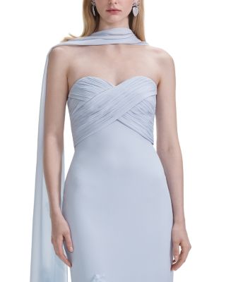 Georgette Appliqu&eacute; Gown