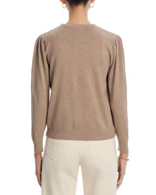 Flower Embroidered Crewneck Cardigan