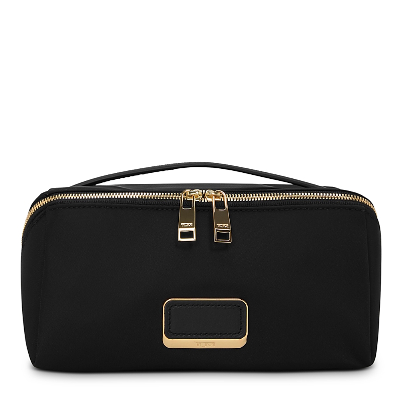 Tumi Voyageur Dallas Cosmetic Case In Black/gold
