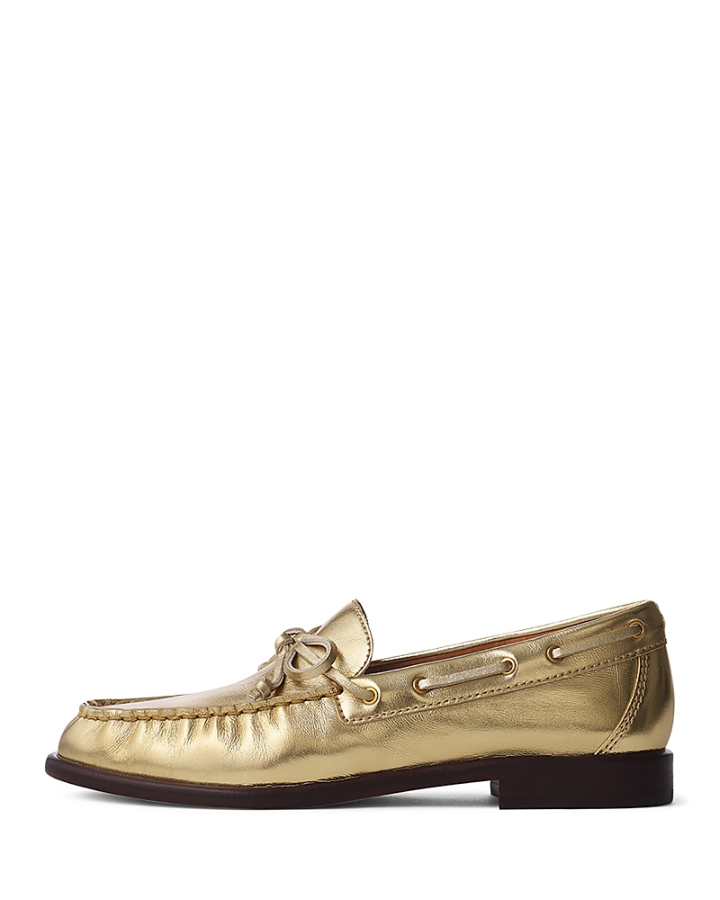 Rag & Bone Carter Metallic Boat Loafers In Gold