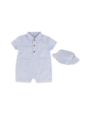 Miniclasix - Boys' Striped Romper & Hat Set - Baby