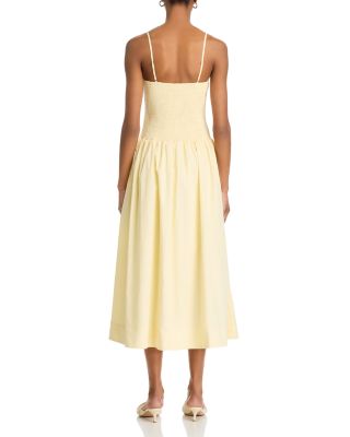 Hazel Smocked Dropped Waist Yellow Dress