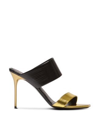 Women's PB Mule Sandals in Striped Leather