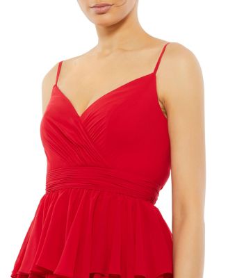 Sleeveless Gown with Ruffled Skirt