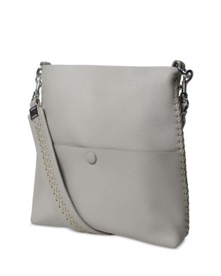 Slim Messenger Oat Grained Leather Crossbody 