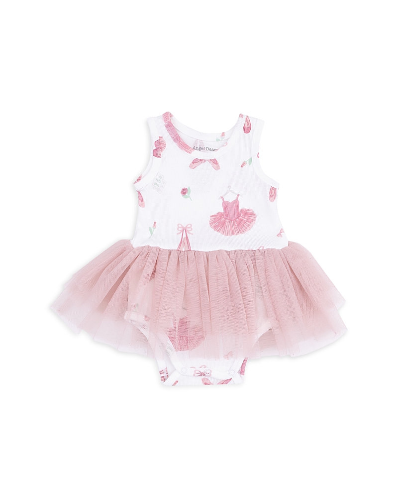 Angel Dear Girls' Ballet Things Rib Tank Tutu Bodysuit - Baby In Ivory