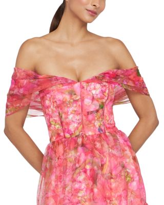 Tia Off Shoulder Organza Gown