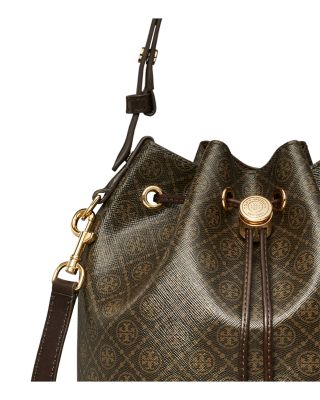 T Monogram Coated Canvas Bucket Bag