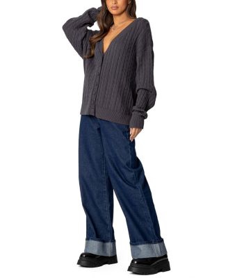 Francine Oversized V Neck Cardigan