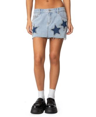 Shining Star Denim Mini Skirt
