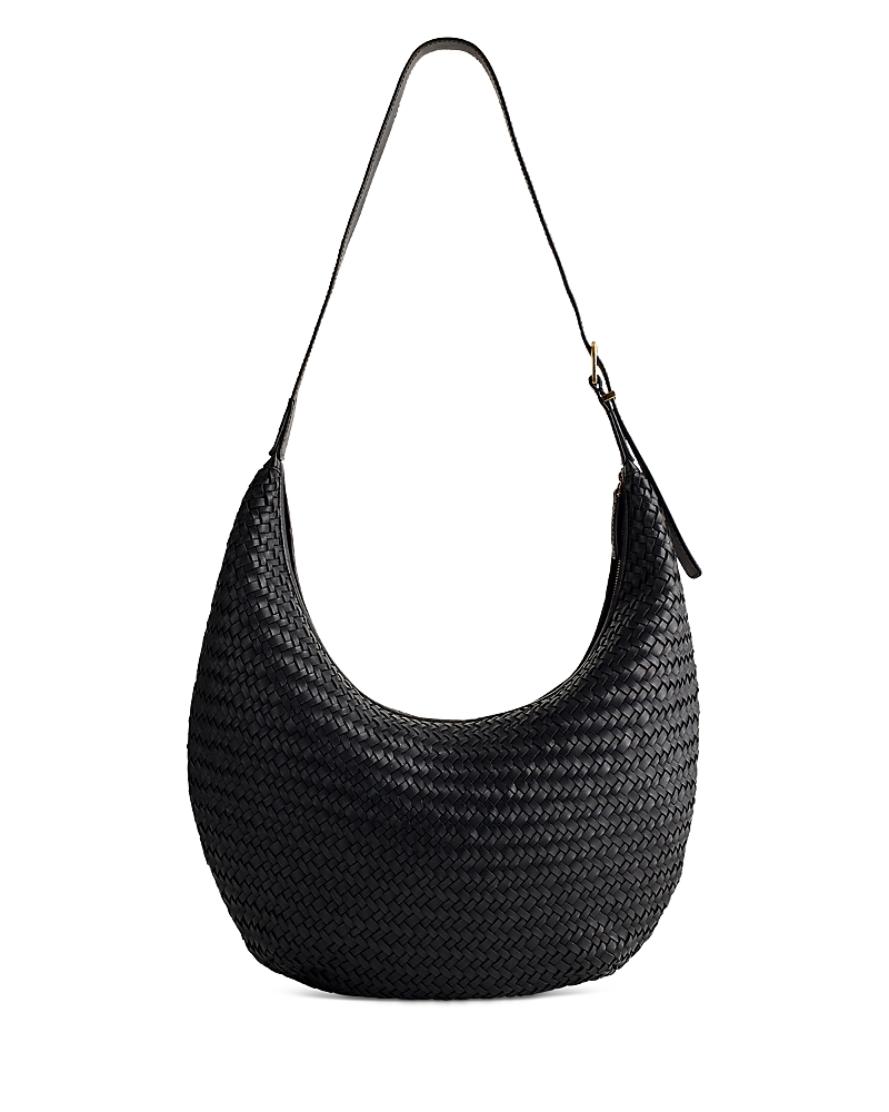 Madewell The Essential Curve Shoulder Bag In True Black