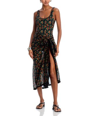 AQUA - One Piece Swimsuit & Sarong Swim Cover Up - Exclusive