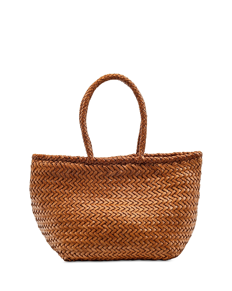 Dragon Diffusion Grace Small Leather Basket In Tan