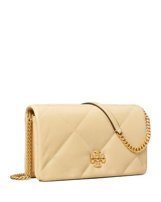 Kira Diamond Quilt Leather Chain Wallet