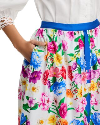 Marcie Cotton Printed Midi Skirt